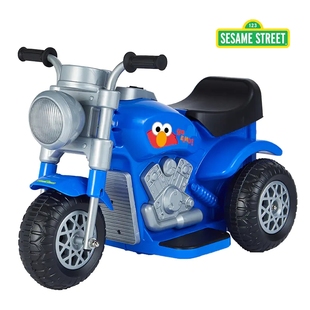 芝麻街电动摩托车儿童电动车三轮车男女孩宝宝可坐高端充电玩具车