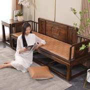 新中式红木沙发垫藤席坐垫，夏季凉席加厚椅垫，实木沙发垫防滑可定制