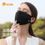 uv100防晒口罩男夏季防紫外线可调节女透气遮脸冰丝薄款面罩22408