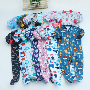 0-24个月宝宝长袖拉链，包脚爬服连体衣，婴幼儿爬衣连体睡衣爬装