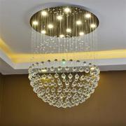 现代复式楼梯灯球形水晶吊灯餐厅客厅灯具吊线灯LED圆球灯