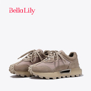 BellaLily2024春季增高复古阿甘鞋女潮酷运动鞋舒适老爹鞋子