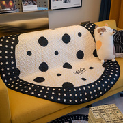 北欧现代时尚圆点设计沙发垫客厅沙发圆形盖布垫巾四季通用可水洗