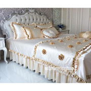新古典(新古典)床群欧式法式轻奢多件套，床品别墅纯棉仿真丝四件套样板房