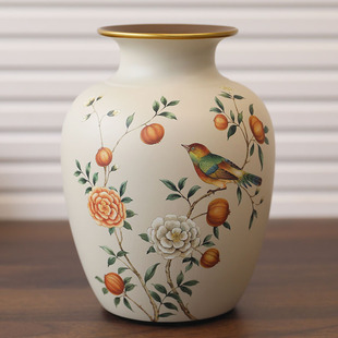 新中式陶瓷花瓶欧式美式简约客厅玄关餐桌茶几，装饰花瓶工艺摆件