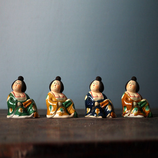 陶瓷仕女摆件唐三彩胖妮贵妇陶俑摆设中式家居客厅收藏艺术装饰品