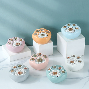 简约粉色创意多肉植物陶瓷可爱大中小猫爪zakka组合盆栽花盆
