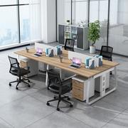 职员办公桌简约时尚4/6多人办公电脑桌椅组合带屏风财务室