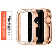 适用苹果手表iwatch6代4321保护壳套硬壳applewatch5全包，serie表壳镶钻边框配件超薄防摔新444240mm38