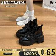 马丁靴女款2023春秋秋季女靴子小众设计厚底复古网红超火短靴