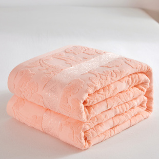 全棉家用毛巾被夏季薄款盖毯子纯棉老式毛圈夏凉被空调被加大
