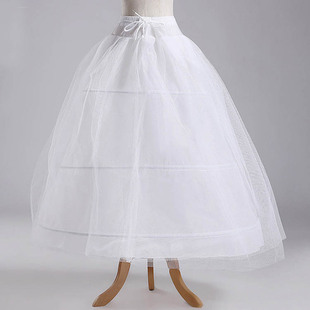 裙撑3个钢圈2层纱松紧，腰有绑带新娘婚纱裙，撑服饰造型表演齐地专用