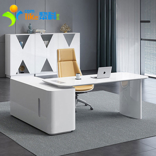 办公桌老板桌简约现代创意总裁桌子办公室，家具轻奢经理桌椅组合