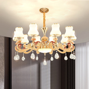 欧式水晶吊灯奢华锌合金餐厅灯饰，后现代大气卧室，灯客厅灯具3302