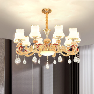 欧式水晶吊灯奢华锌合金餐厅灯饰 后现代大气卧室灯客厅灯具3302