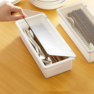 筷子笼带盖家用汤勺篓筷子，筒厨房沥水放筷勺子餐具收纳盒筷笼盒子