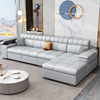 2024沙发床小户型客厅多功能折叠两用直排贵妃，储物科技布沙发(布沙发)