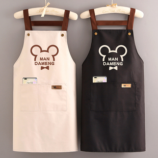 时尚简约大人工作服女帆布，围裙防污耐磨耐脏家用厨房定制logo印字