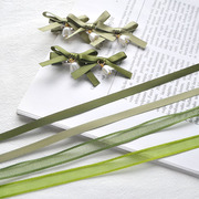 绿色丝带藤蔓植物树叶，彩带铃兰花发饰配件手工，自制蝴蝶结发夹材料