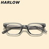 灰色透明眼镜框男女，可配高度近视镜片小框厚边tr90日系潮款眼镜架