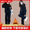 卫衣运动服套装2023秋冬季女士休闲时尚，两件套加绒加厚