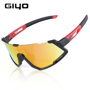 GIYO骑行REVO偏光眼镜防风尘炫彩镜片户外男女运动跑步护目镜装备