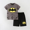 蝙蝠侠童装男童套装 卡通儿童纯棉短袖t恤短裤两件套女孩衣服潮流
