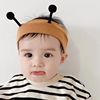 婴儿发带可爱蜜蜂秋冬羊绒棉护囟门帽新生儿，男女宝宝周岁儿童头饰