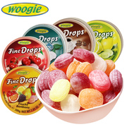 德国进口woogie牌综合水果，味糖200g铁盒水果硬糖，礼盒装喜糖果零食