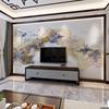 电视背景墙客厅装饰壁纸8D新中式抽象金色山水壁画现代影视墙布