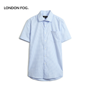 伦敦雾千鸟格衬衫，男士短袖夏季商务，通勤简约休闲纯棉半袖衬衣