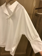 质量堪比178显瘦小众设计感衬衣，宽松蝙蝠袖洋气立领时尚白衬衫女