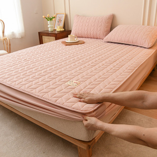 a类抗菌纯棉夹棉床笠单件加厚防滑全包，床垫套保护罩全棉防尘床罩