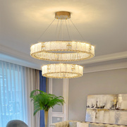 客厅圆形轻奢水晶灯设计师，现代简约卧室，灯奢华大气餐厅吊灯具