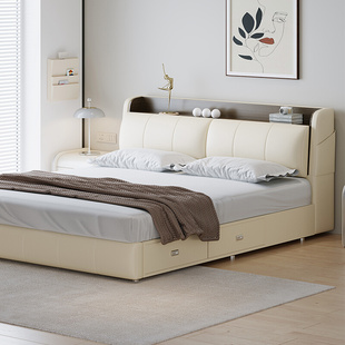 极派约科技布床，北欧储物床1.8米1.5箱床双人床小户型床