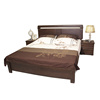 中式 橡木黑胡桃色实木双人床 1.5米1.8米双人床气动储物