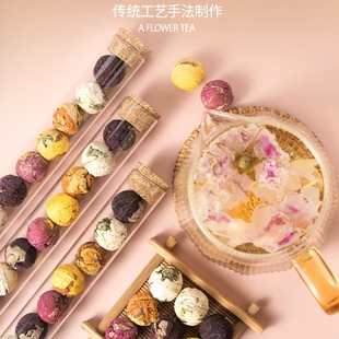 龙珠花茶10种口味组合玫瑰花瓣，桂花茉莉多种口感下午茶餐吧咖啡厅