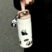 熊猫保温杯女士316不锈钢带，茶隔可爱随手杯，学生便携小巧泡茶杯子