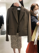 东大门短款小西装外套，女2024春季韩版气质，小个子休闲西服上衣