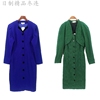 古着vintage日本制羊毛呢，丝绒真丝复古秋冬款洋装长袖显瘦连衣裙