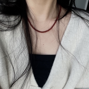 大仙的串儿《佳期》红玛瑙项链渐变串珠毛衣链红色锁骨链本命年