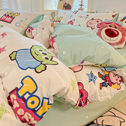 迪士尼纯棉全棉四件套儿童，宿舍被套床单，三件套卡通床笠床上用品4