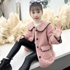 女童秋冬外套2022秋季韩版时尚仿羊羔毛大衣洋气中长款毛毛衣
