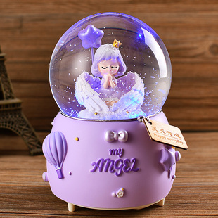 女神节水晶球音乐盒八音盒儿童，欧式生日礼物送女孩，女生女童公主