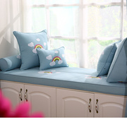 订做窗户飘窗垫子男孩儿童房卧室定制尺寸简约现代漂窗睡垫可机洗