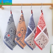 儿童纯棉小毛巾洗脸小方巾，幼儿园挂式四方，正方形婴儿口水巾擦手帕