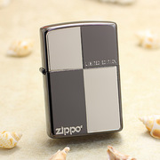 zippo打火机芝宝正版 十字纹商标限量(黑冰)ZBT-3-122A