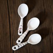 手工制作个性的小饭勺家用小羹匙小汤勺，陶瓷餐具餐厅小勺小调羹05