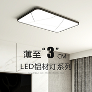 LED苹果吸顶灯现代简约客厅灯家用大气长方形卧室灯房间铝材灯具