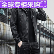 日本香港男士皮衣外套秋季帅气时尚青年机车真皮绵羊皮连